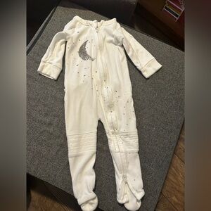 Goumi kids  Cream Moon and Stars Footie